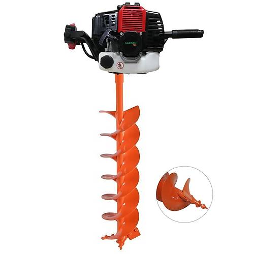 Garden Pro GP-490A ift Helezonlu Toprak Burgu Makinas 200 mm