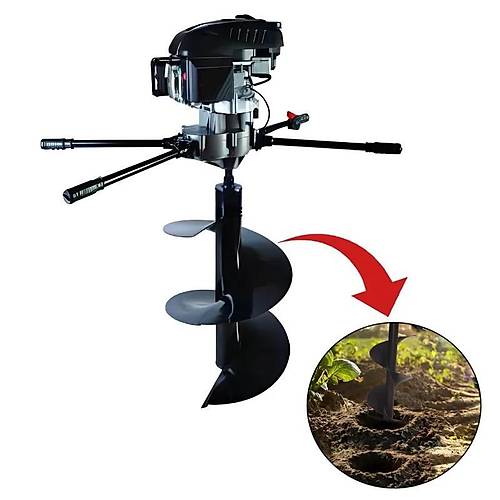 Gardenpro A��r Hizmet Toprak Burgu Makinas� 6.5 Hp 300 mm