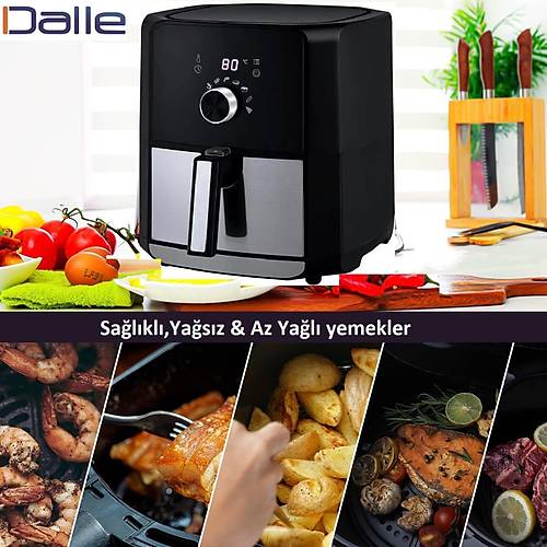 Dalle XL 1700 Watt 5.5 Litre Hacimli Ya�s�z Frit�z Airfryer