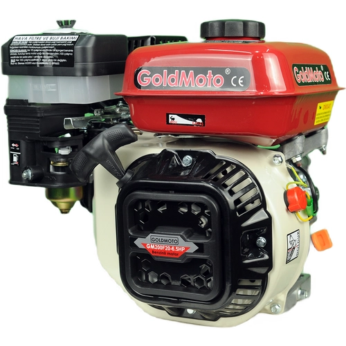 GoldMoto 6.5 Hp Krank Mili Frezeli Benzinli Motor GM200F20