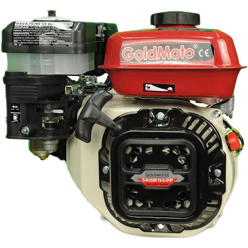 GoldMoto 6.5 Hp �pli Krank Mili Kamal� 19mm Benzinli Motor GM200K19