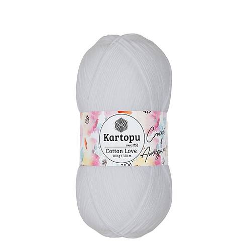 KARTOPU COTTON LOVE  K010 BEYAZ