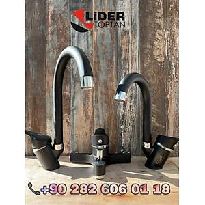 3'l� Siyah Batarya Seti