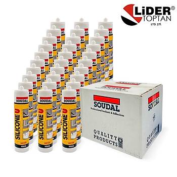 Soudal Silicone U Genel Ama�l� Silikon 280 gr �effaf 1 Koli