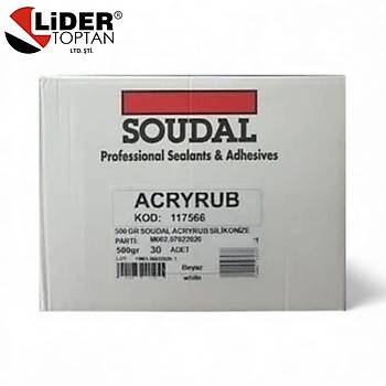 Soudal Acryrub Silikonize Mastik 500 gr Beyaz 1 Koli
