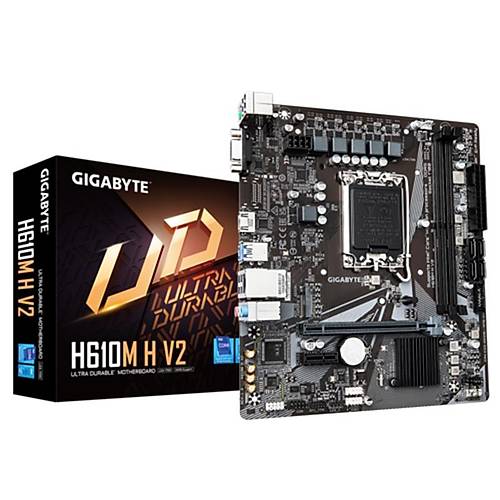 GIGABYTE H610M-H-V2 DDR5 5600MHZ 1XVGA 1XHDMI 1XM.2 USB 3.2 MATX 1700P (12. / 13. VE 14. NESL LEMC UYUMLU)