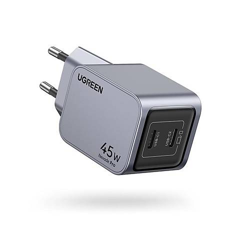 UGREEN NEXODE PRO 45W GAN HIZLI ARJ CHAZI TYPE-C QC PD 2XUSB-C UZAY GRS 35008