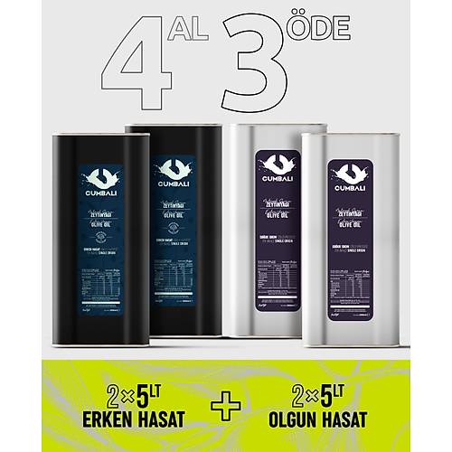 4 AL 3 DE  (2 Adet Erken + 2 Adet Olgun Hasat 5 Lt Zeytinya) Avantajl Paket 1