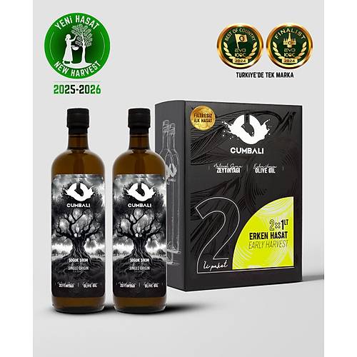 �kili Kutu- 2 Adet 1Lt Olgun Hasat Nat�rel S�zma Zeytinya��