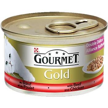 Purina Gold Gourmet Kıyılmış Konserve Sığır Etli ve Tavuklu 85 gr