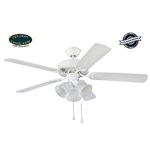 O�uzhan - Builder Series Beyaz - 132 Cm. Ayd�nlatmal� Tavan Vantilat�r�