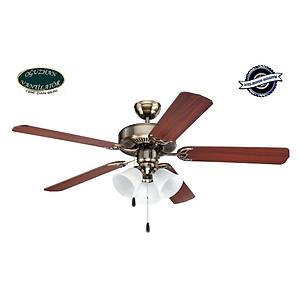 O�uzhan - Builder Series Antik Pirin� - 132 Cm. Ayd�nlatmal� Tavan Vantilat�r�