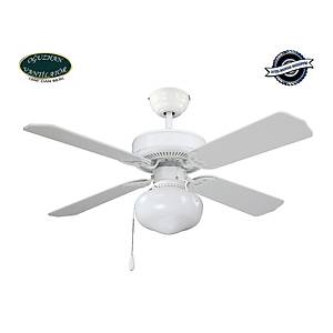 O�uzhan - Builder Series Beyaz - 107 Cm. Beyaz K�re Cam Ayd�nlatmal� Tavan Vantilat�r�