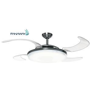 Fanaway -  Evo 1 Prevail F�r�alanm�� Krom - 121 Cm. Ayd�nlatmal� Kanatlar� Gizlenen Tavan Vantilat�r�