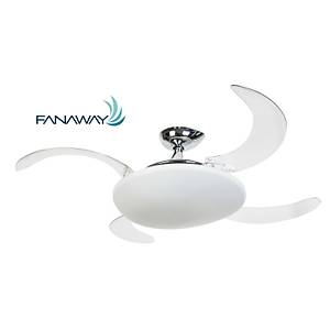 Fanaway Evo 3 Asymetric Krom - 118 Cm. Ayd�nlatmal� Kanatlar� Gizlenen Tavan Vantilat�r�