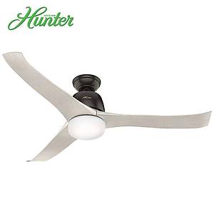 Hunter - Harmony �a�da� Bronz - 137 Cm. Duvar Kumandal� Ayd�nlatmal� Tavan Vantilat�r�