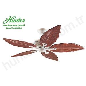 Hunter - Savoy Beyaz - 137 Cm. Tahta Yaprak �ekilli Kanatl� Tavan Vantilat�r�