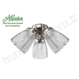 O�uzhan - Dalglal� �effaf Cam F�r�alanm�� Nikel 3l� Ayd�nlatma