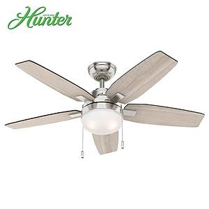 Hunter - Arcot F�r�alanm�� Nikel - 117 Cm. Ayd�nlatmal� Tavan Vantilat�r�