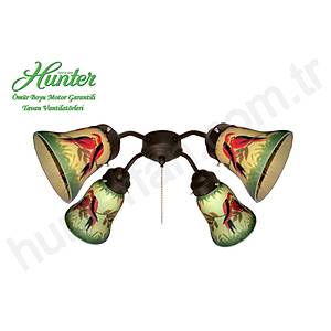 Fanimation - El Boyama Papa�an Desenli Zil Caml� 4l� �a�da� Bronz Ayd�nlatma