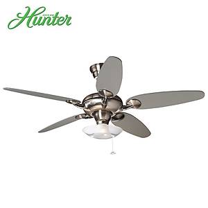 Hunter - Alchemy F�r�alanm�� Nikel - 137 Cm. �effaf Lale Cam Ayd�nlatmal� Tavan Vantilat�r�