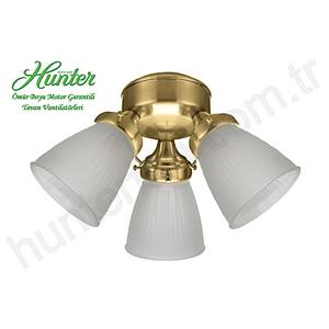 Hunter - 3 l� Parlak Pirin� G�vde Renkli -  �izgili Buzlu Cam Ayd�nlatma