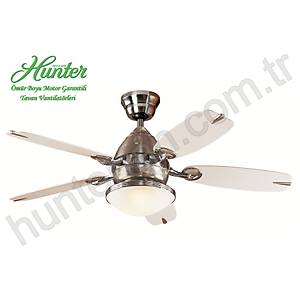 Hunter - The Retro F�r�alanm�� Nikel - 122 Cm. Ayd�nlatmal� Tavan Vantilat�r�