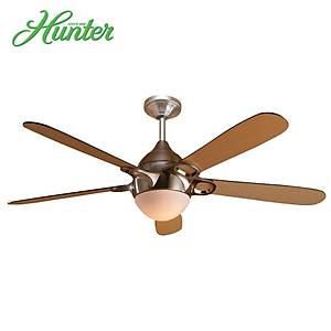 Hunter - Lugano F�r�alanm�� Nikel - 132 Cm. Ayd�nlatmal� Tavan Vantilat�r�