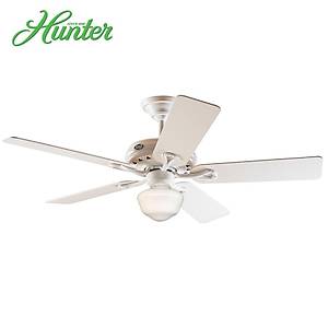 Hunter - Savoy Beyaz - 132 Cm. K�re Cam Ayd�nlatmal� Tavan Vantilat�r�