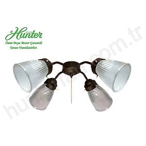 Fanimation - �izgili D�z Caml� 4l� �a�da� Bronz  Ayd�nlatma