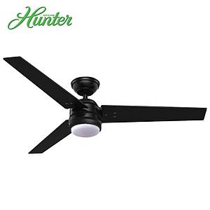 Hunter - Protos Siyah - 132 Cm. D�� Mekan - Nemli Mekan Ayd�nlatmal� Tavan Vantilat�r�