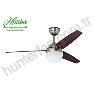 Hunter - Metro F�r�alanm�� Nikel - Ayd�nlatmal� - 112/132 Cm. Tavan Vantilat�r�