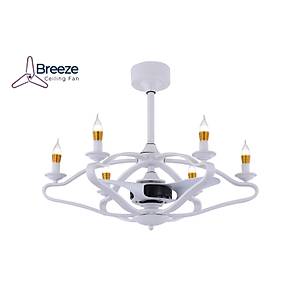 Breeze - �stanbul DC Motor Mat Beyaz - 56 Cm. Kanat �apl� Ayd�nlatmal� Tavan Vantilat�r�