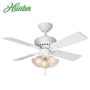 Hunter - Bayport Beyaz - 107 Cm. 3l� Ayd�nlatmal� Tavan Vantilat�r�