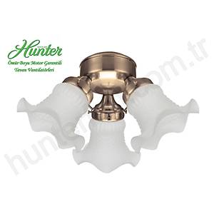 Hunter - 3 l� Antik Pirin� G�vdeli - Etek Buzlu Cam Ayd�nlatma