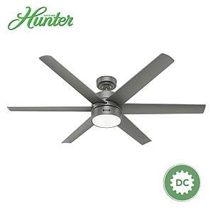 Hunter - Solaria DC Motor 152 Cm. Mat G�m�� - Ayd�nlatmal� D�� Mekan-Nemli Mekan Tavan Vantilat�r�