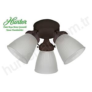 Hunter - 3 l� �a�da� Bronz G�vde Rengi -  �izgili Buzlu Cam Ayd�nlatma