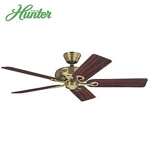 Hunter - Savoy Antik Pirin� - 132 Cm. G�l A�ac� ve Orta Me�e Renklerinde Kanat - Tavan Vantilat�r�