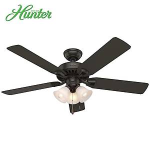 Hunter - Builders Elite �a�da� Bronz - 132 Cm. Ayd�nlatmal� D�� Mekan - Nemli Mekan Tavan Vantilat�r�