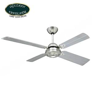 O�uzhan - Industrial Nikel - 147 Cm. veya 107 Cm. �effaf Kanatl�  Tavan Vantilat�r�