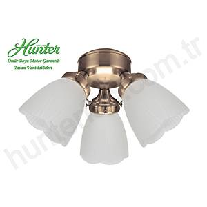 Hunter - 3 l� Antik Pirin� G�vdeli - Kar Buzlu Cam Ayd�nlatma