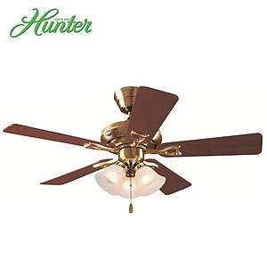 Hunter - Seville Mat Pirin� - 112 Cm. Beyaz Dalgal� Cam Ayd�nlatmal� Tavan Vantilat�r�