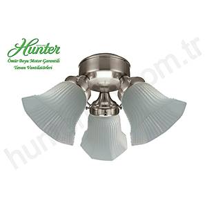 Hunter - 3 l� F�r�alanm�� Nikel G�vde Renkli - Buzlu K��eli Cam Ayd�nlatma