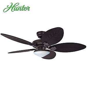 Hunter - Outdoor Elements II �a�da� Bronz - 137 Cm. D�� Mekan Beyaz Caml� Ayd�nlatmal� Tavan Vantilat�r�