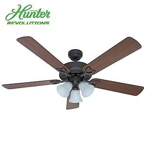 Hunter Revolutions - Classic Plus �a�da� Bronz - 132 Cm. Ayd�nlatmal� Tavan Vantilat�r�