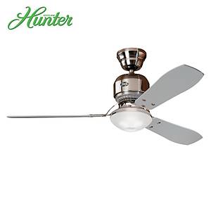 Hunter - Industrie F�r�alanm�� Nikel - 132 Cm. Buzlu Delik Cam Ayd�nlatmal� Tavan Vantilat�r�