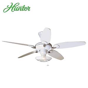 Hunter - Alchemy Beyaz - 137 Cm. �effaf Lale Cam Ayd�nlatmal� Tavan Vantilat�r�