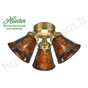 Hunter - 3 l� Parlak Pirin� G�vde Renkli -   Kehribar Sokak Lambas� Ayd�nlatma