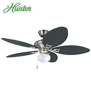 Hunter - Seville F�r�alanm�� Nikel - 132 Cm. Plastik Kanatl� Ayd�nlatmal� Tavan Vantilat�r�