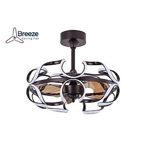 Breeze - �e�me DC Motor Kahverengi - 56 Cm. Kanat �apl� LED Ayd�nlatmal� Tavan Vantilat�r�